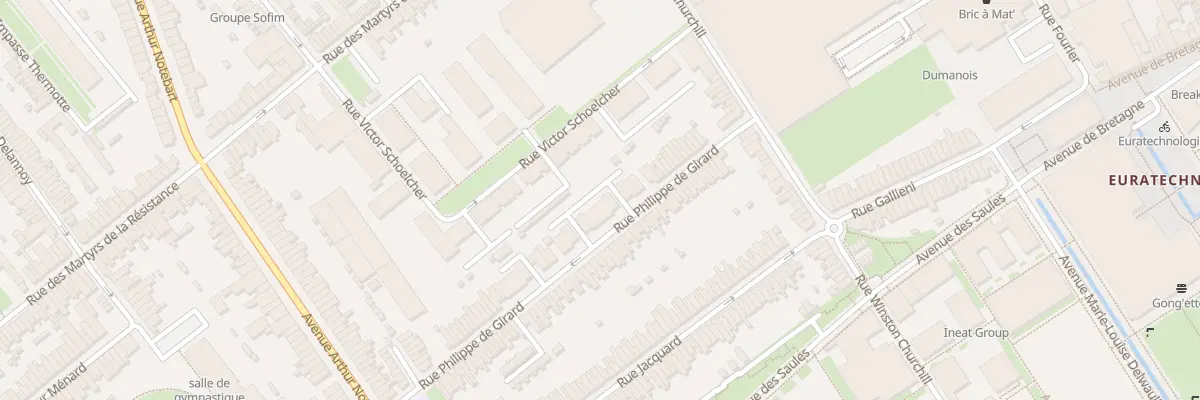 Plan du 32 Rue Philippe de Girard Lomme à Lille