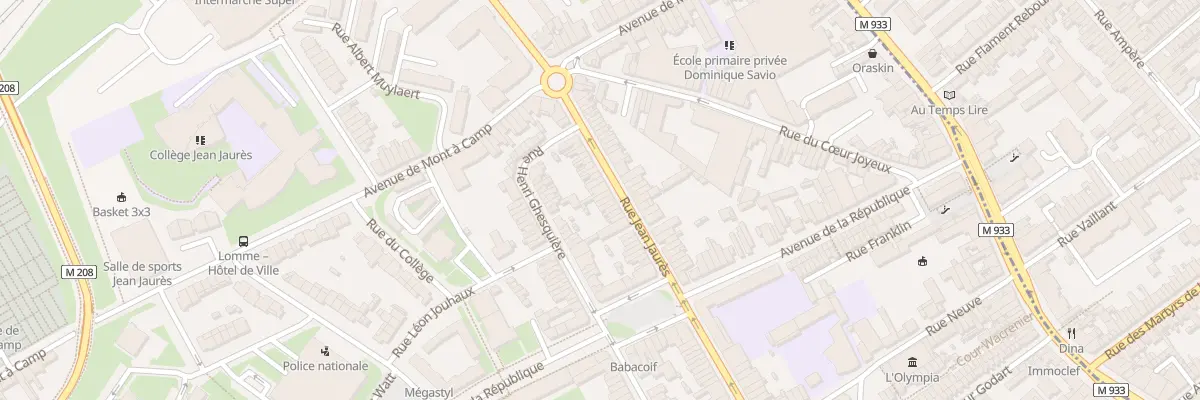 Plan du 187 Rue Jean Jaures Lomme à Lille