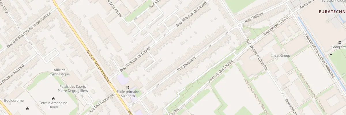 Plan du 64 Rue Jacquart Lomme à Lille