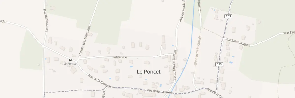 Plan du 2 Le Poncet à Pommeuse