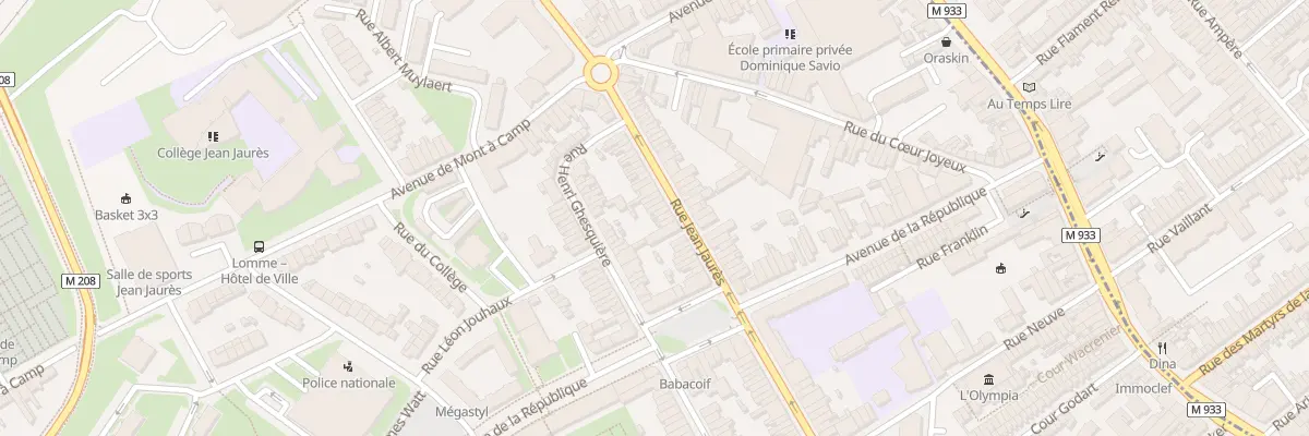 Plan du 181 Rue Jean Jaures Lomme à Lille