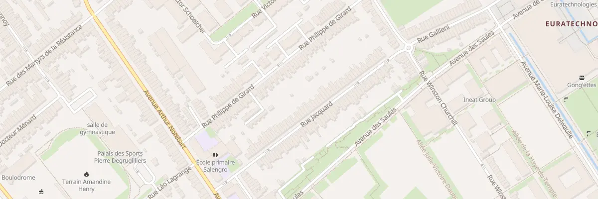 Plan du 60 Rue Jacquart Lomme à Lille