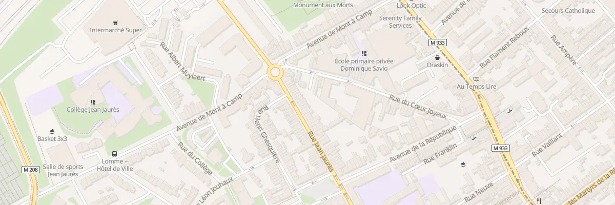 Plan du 176 Rue Jean Jaures Lomme à Lille
