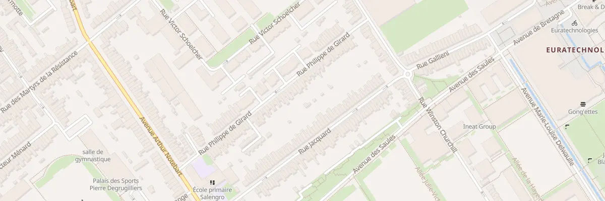 Plan du 49 Rue Philippe de Girard Lomme à Lille