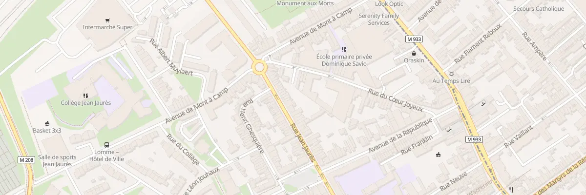 Plan du 174 Rue Jean Jaures Lomme à Lille
