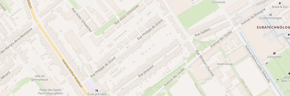 Plan du 41 Rue Philippe de Girard Lomme à Lille