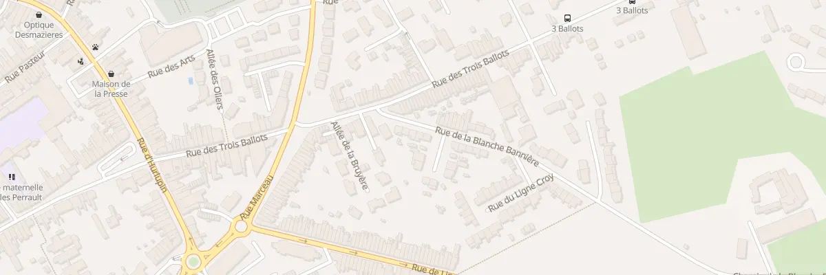 Plan du 6 Rue Blanche Banniere à Comines