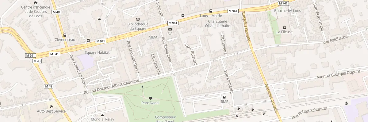 Plan du 58 Rue du Docteur Calmette à Loos