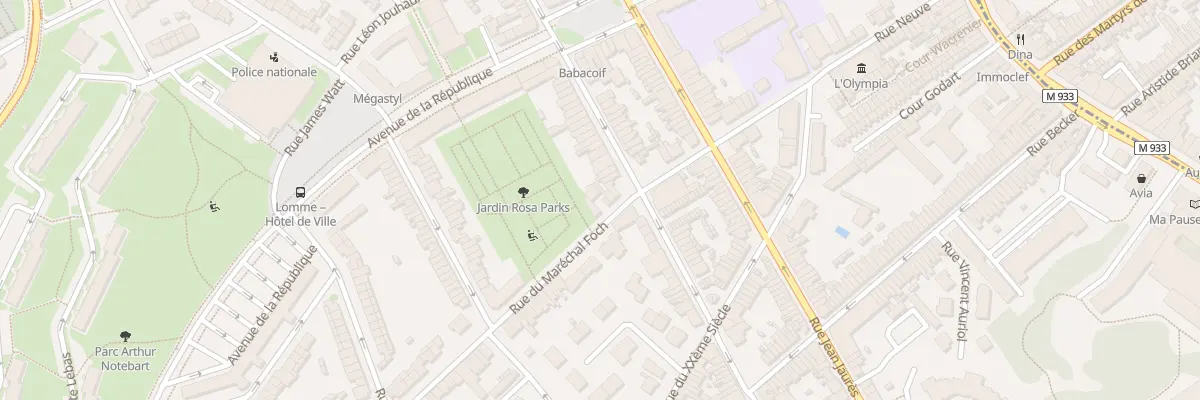 Plan du 6 Rue du Maréchal Foch à Lille
