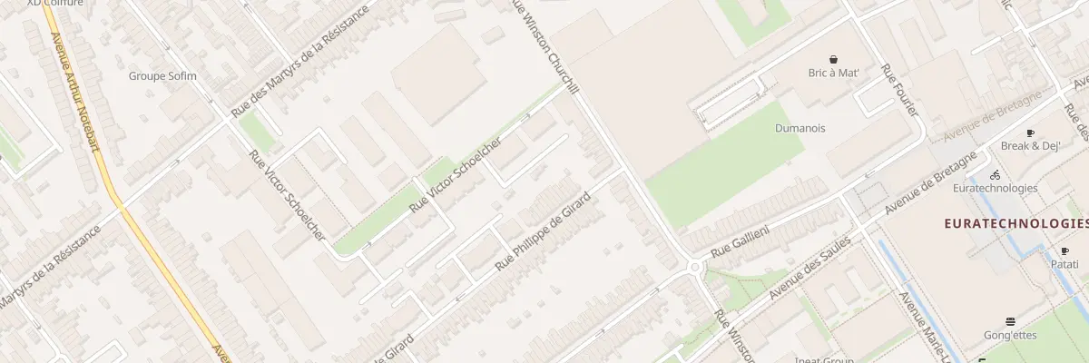 Plan du 10 Rue Philippe de Girard Lomme à Lille