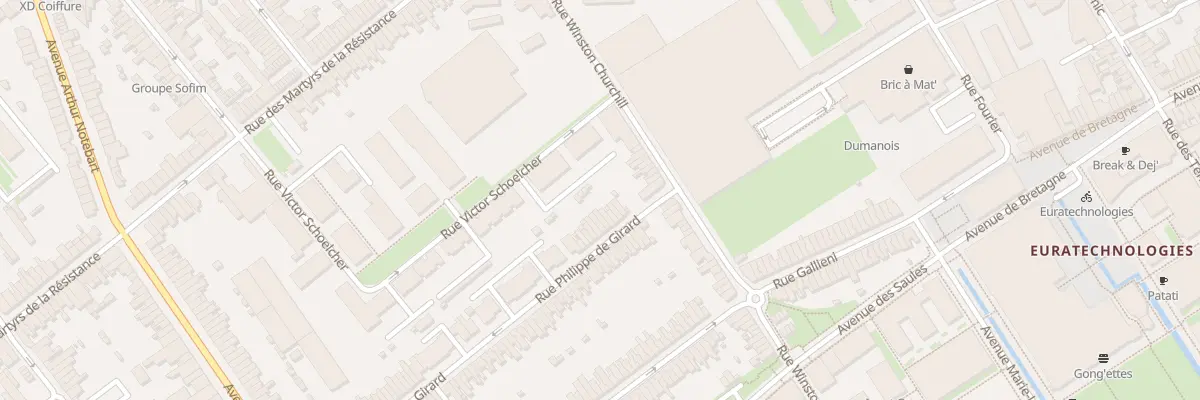 Plan du 6 Rue Philippe de Girard Lomme à Lille