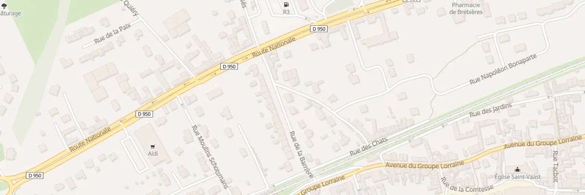 Plan du 7 Rue de la Barrière à Brebières