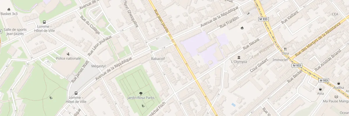 Plan du 147 Rue Jean Jaures Lomme à Lille