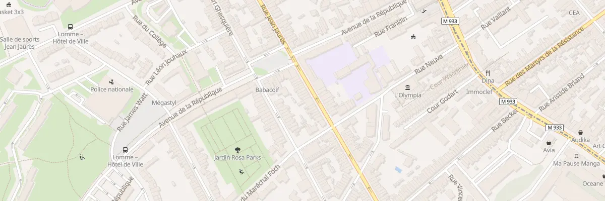 Plan du 137 Rue Jean Jaures Lomme à Lille