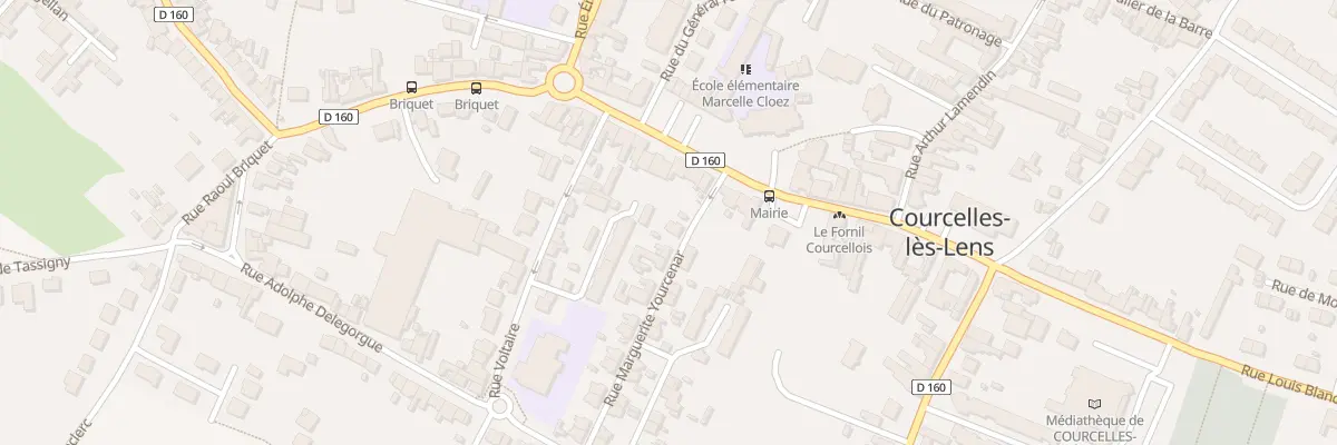Plan du 2 Rue Marguerite Yourcenar à Courcelles-lès-Lens