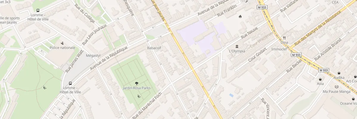 Plan du 131 Rue Jean Jaures Lomme à Lille