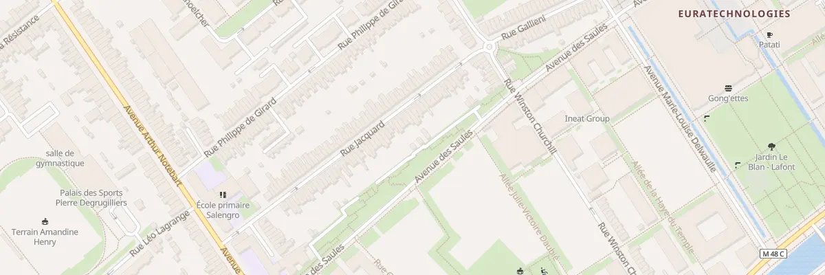 Plan du 35 Rue Jacquart Lomme à Lille