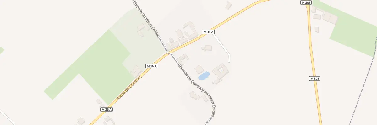 Plan du 31 Che de Quesnoy au Vieux Soldat à Comines