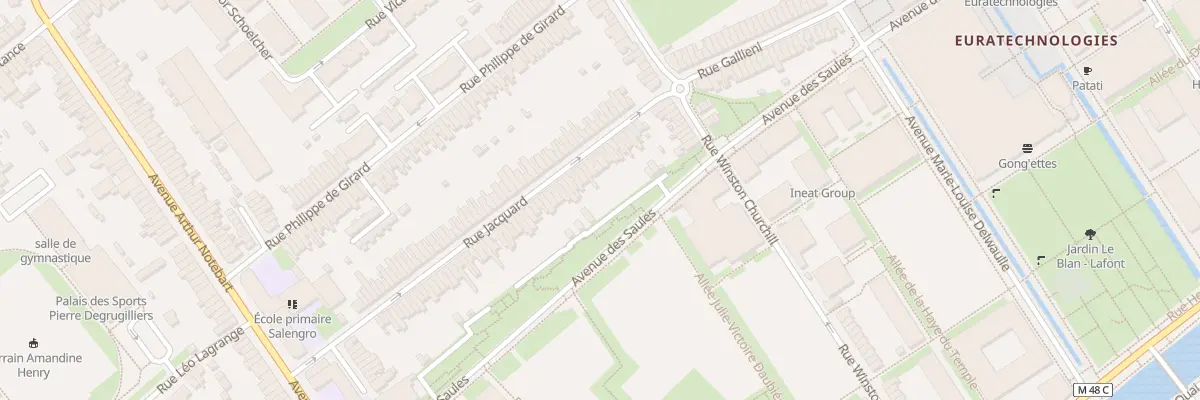 Plan du 23 Rue Jacquart Lomme à Lille