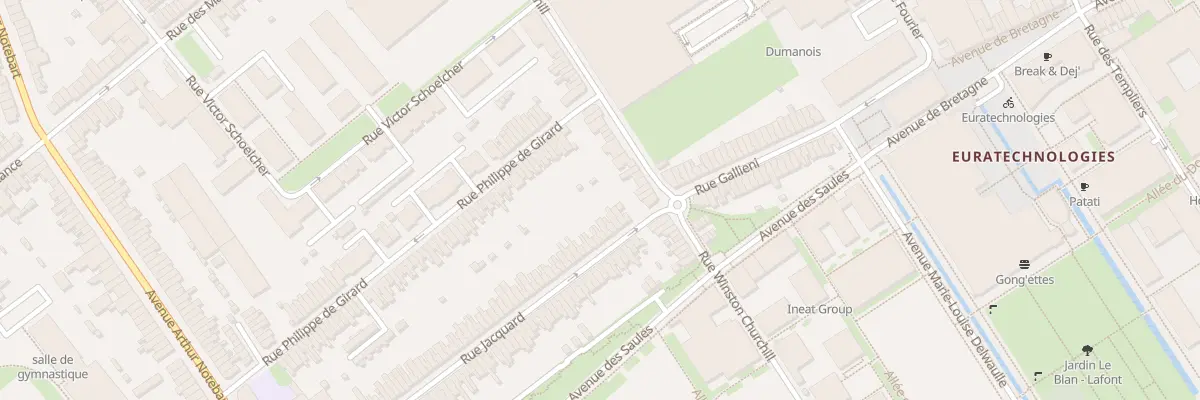 Plan du 4 Rue Jacquart Lomme à Lille