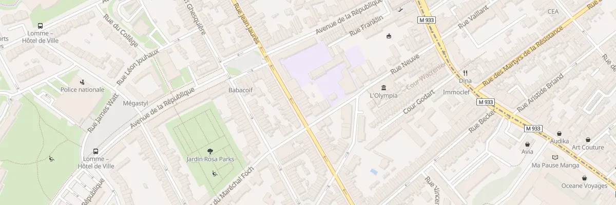 Plan du 122 Rue Jean Jaures Lomme à Lille