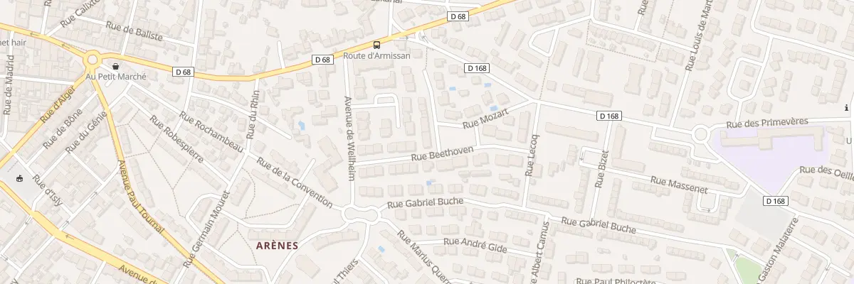 Plan du 1 Rue Gabriel Faure à Narbonne