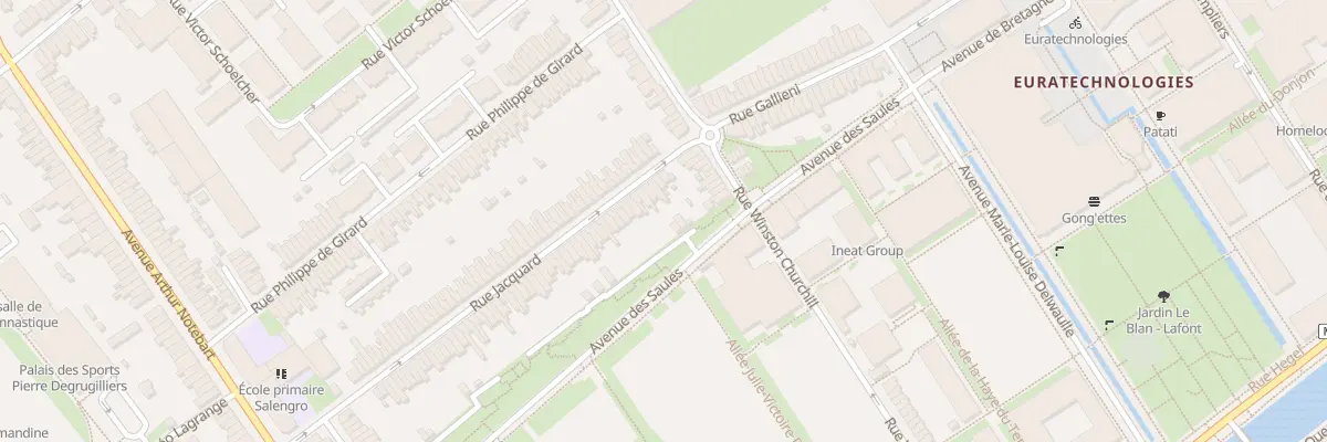 Plan du 7 Rue Jacquart Lomme à Lille