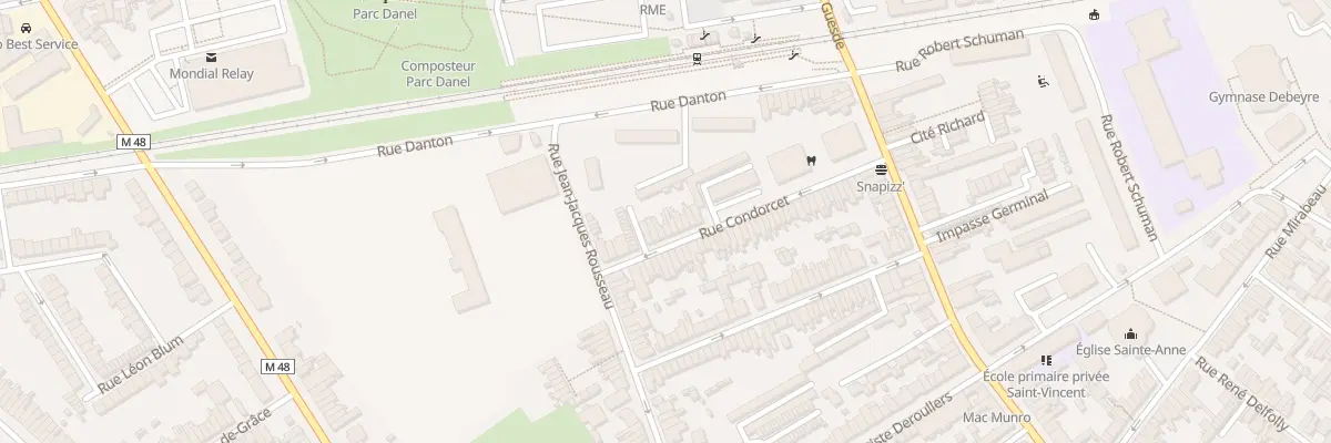 Plan du 12 Rue Condorcet à Loos