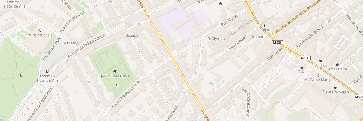 Plan du 110 Rue Jean Jaures Lomme à Lille