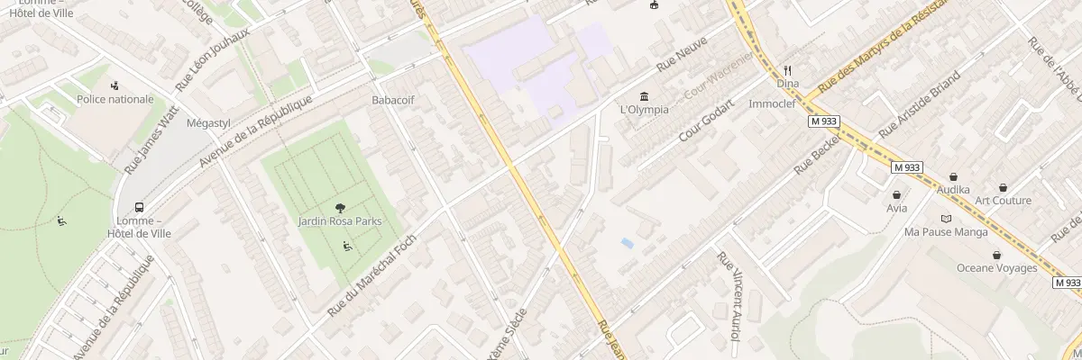 Plan du 108 Rue Jean Jaures Lomme à Lille