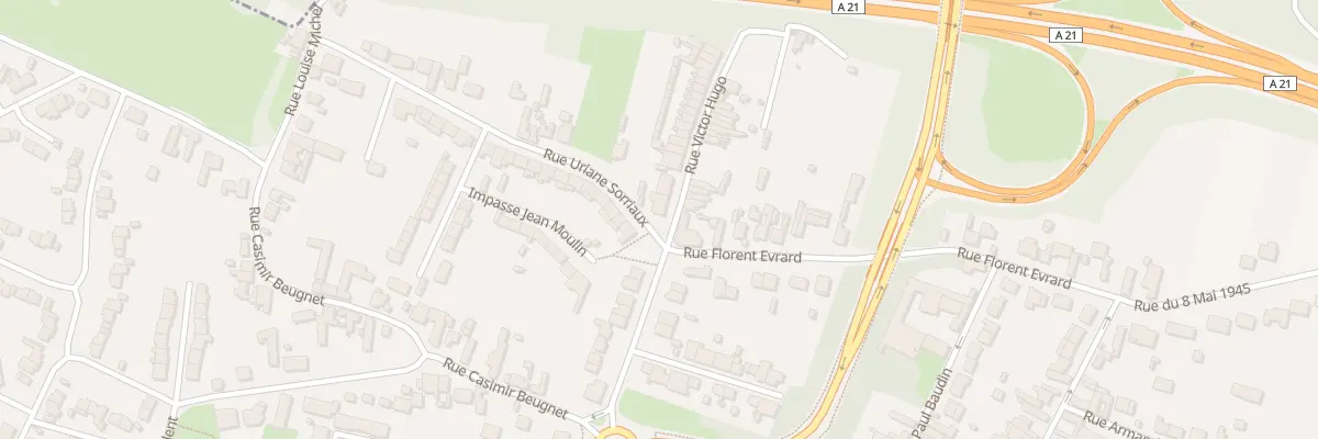 Plan du 1 Rue Victor Hugo à Courcelles-lès-Lens