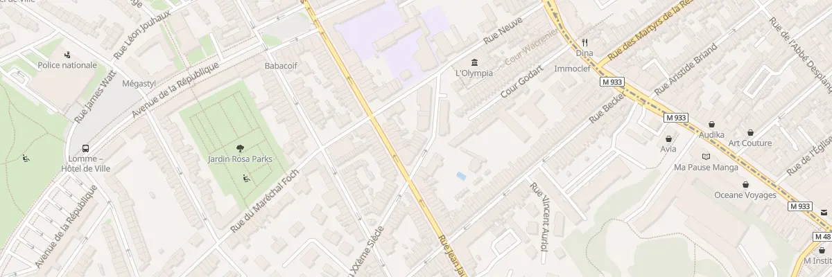 Plan du 101 Rue du Vingtième Siècle à Lille