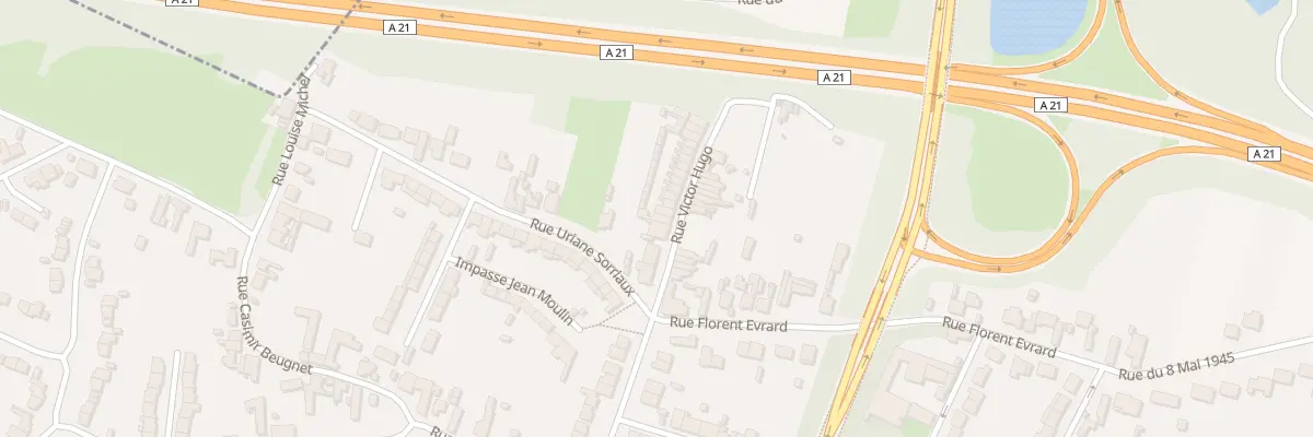 Plan du 7 Rue Victor Hugo à Courcelles-lès-Lens
