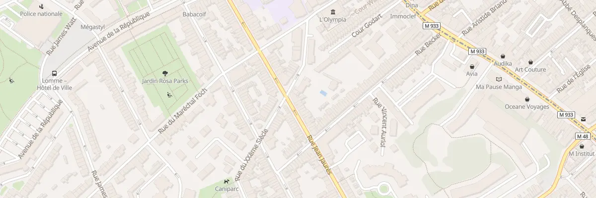 Plan du 94 Rue Jean Jaures Lomme à Lille