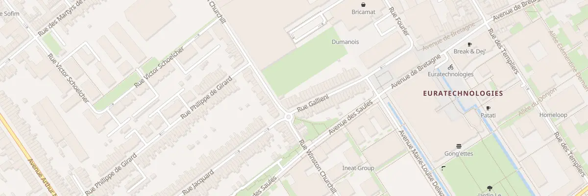 Plan du 5 Rue Galliéni à Lille