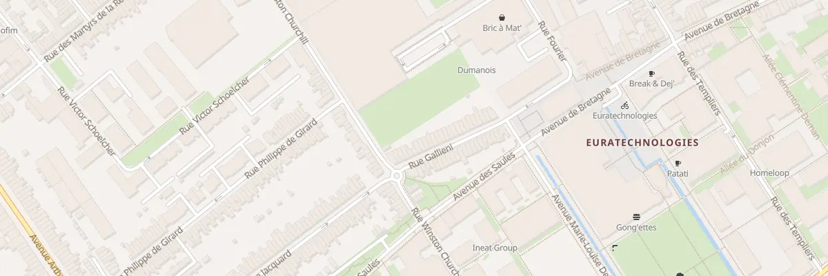 Plan du 11 Rue Galliéni à Lille