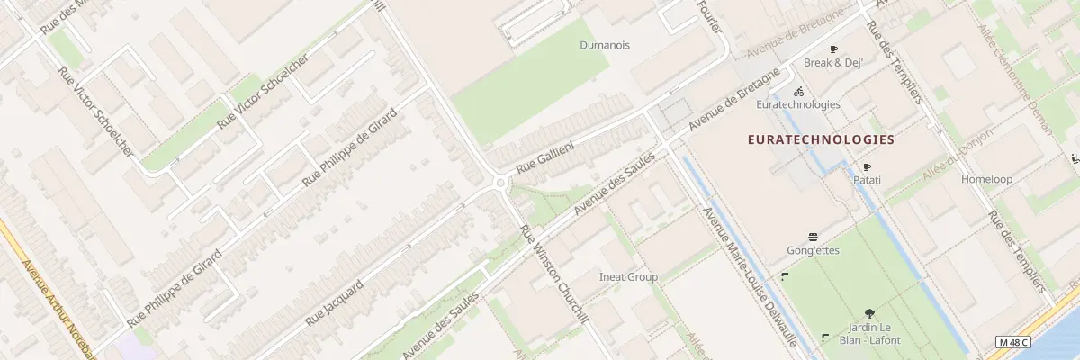 Plan du 6 Rue Galliéni à Lille