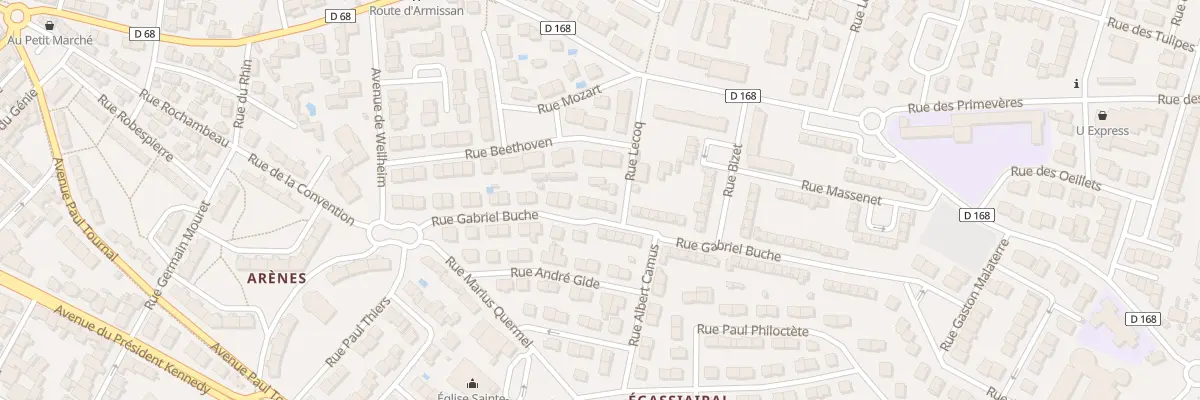 Plan du 28 Rue Massenet à Narbonne