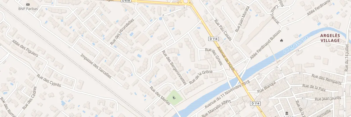 Plan du 1 Rue des Bergeronnettes à Argelès-sur-Mer