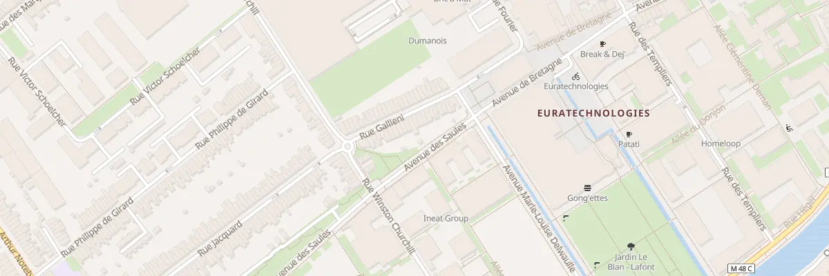 Plan du 22 Rue Galliéni à Lille