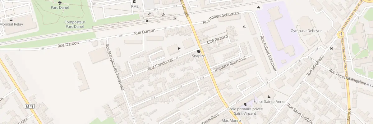 Plan du 9 Rue Condorcet à Loos