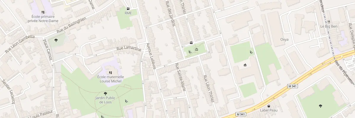 Plan du 1 Sq Pierre Billon à Loos