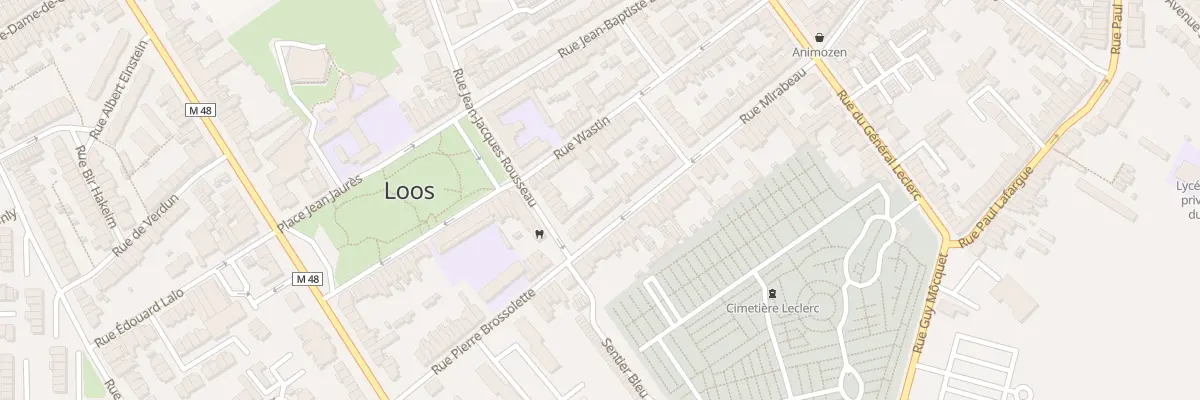 Plan du 13 Rue Mirabeau à Loos