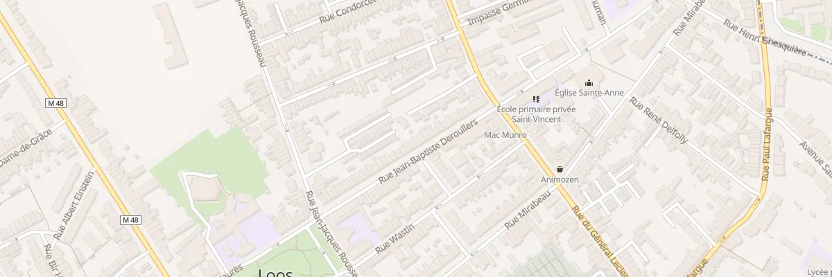 Plan du 24 Rue Jean B Deroullers à Loos