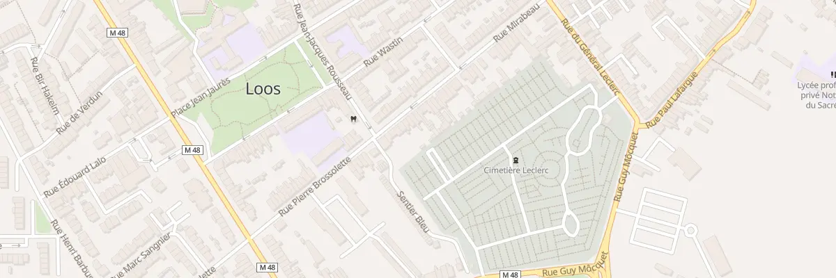 Plan du 12 Rue Mirabeau à Loos