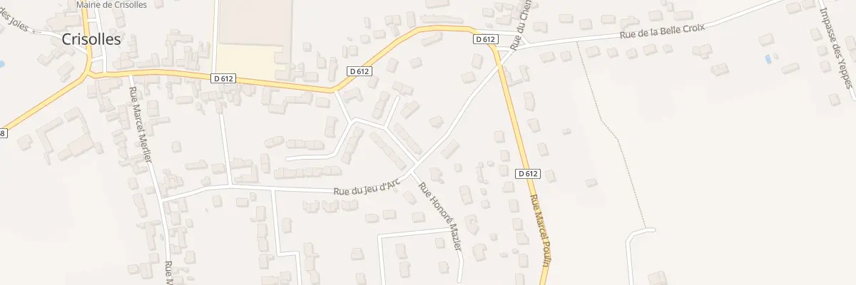Plan du 1 Sq Albert Martin à Crisolles