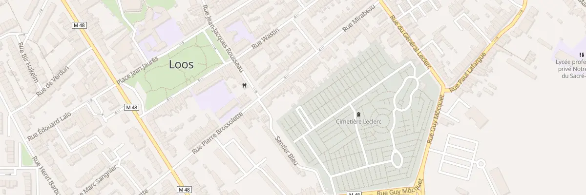 Plan du 14 Rue Mirabeau à Loos