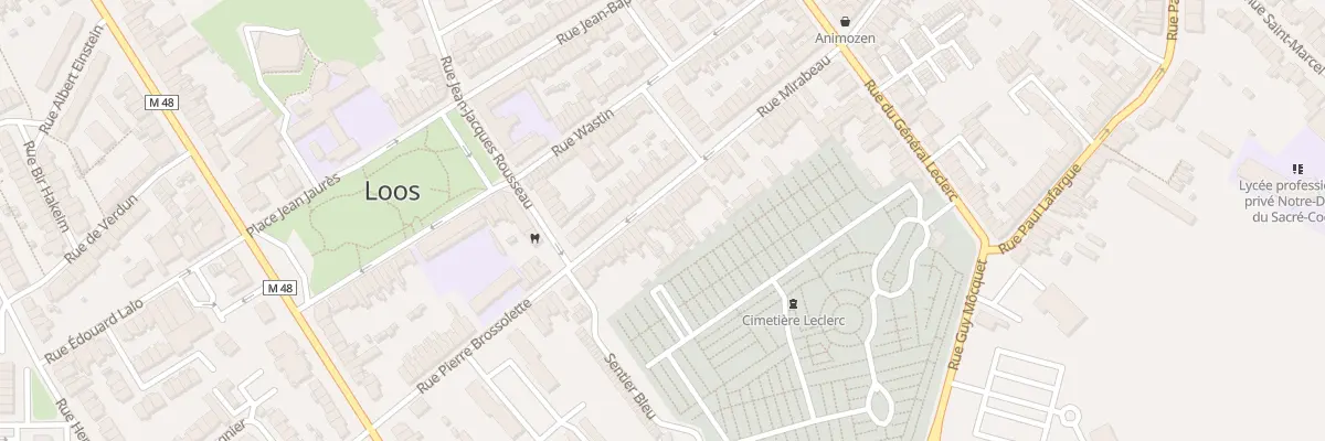 Plan du 24 Rue Mirabeau à Loos