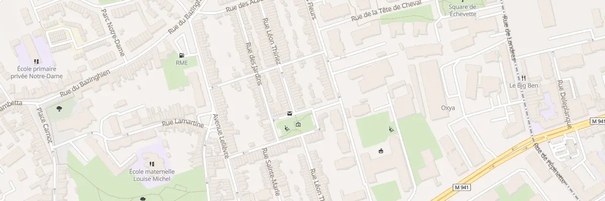 Plan du 50 Rue Léon Thiriez à Loos