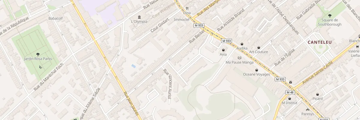 Plan du 33 Rue Becker à Lille